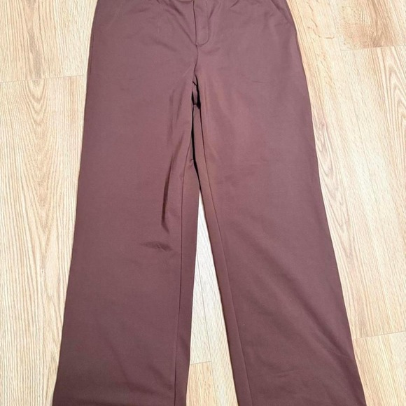 Pants - Soothfeel Women Brown Wide Leg Dress Pants Size M L29 Stretch Work Trousers NWT